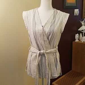 2 for $15 - Miss Selfridge Off White & Blue Vest